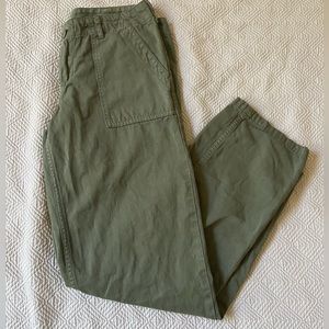 John Galt Low Rise Olive Green Utility Pants